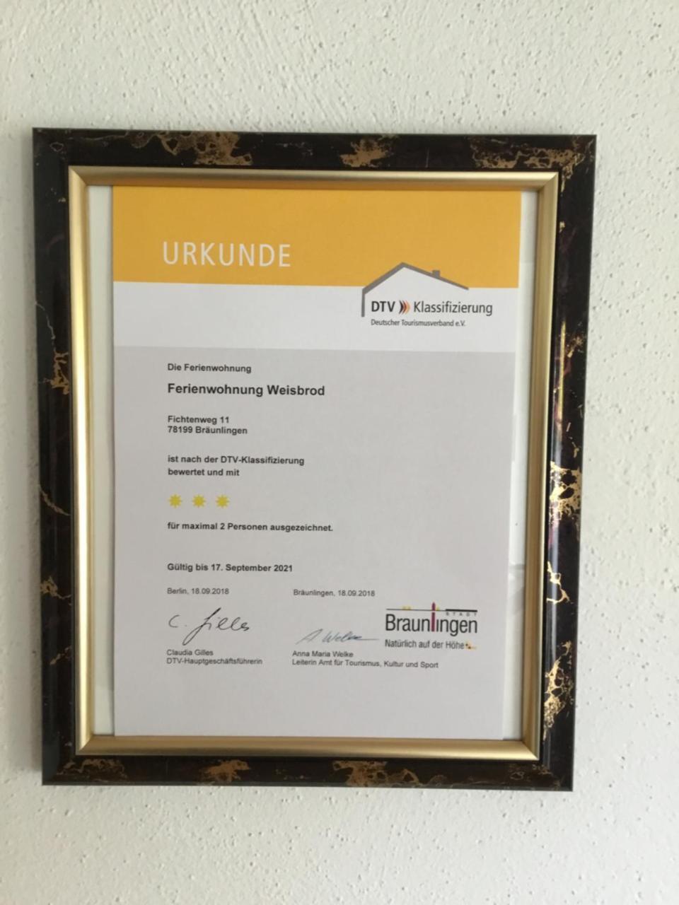 Ferienwohnung Weisbrod, Nur Private Buchungen Bräunlingen المظهر الخارجي الصورة